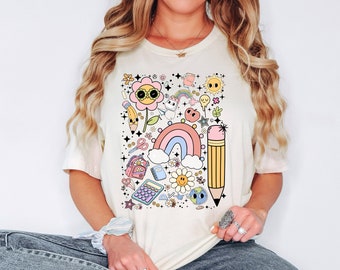 Groovy Teacher Shirt, Retro Teacher Shirt, Cute Teacher Shirt, Teacher Graphic Tees, Gift for Teacher, Teacher Clothes, IEP Shirt, Para Tee