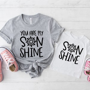 You are My SonShine and SonShine Unisex Matching t-shirts - Mommy and Me Shirts - Gift for Mom - Mommy and Son Shirts - Mother&#39;s Day Shirts