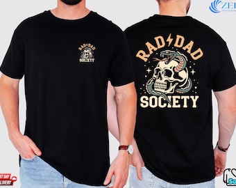 Rad Dad Society T-Shirt,  Retro Dad Cool Dad Club Tee, Dad Life Shirt, First Fathers Day Present Gift For Husband, Dad of Girls Papa Of Boys