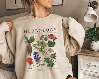 Herbology Plants Sweatshirt, Herbology Sweatshirt, Plant Wizard Pottery,Gardening Shirt, Gift For Plant Lover, Botanical, Plant Lover Hoodie