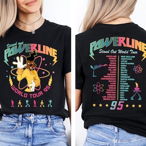 Two Sided Powerline Retro 90s Goofy Movie T-Shirt, Max Goofy Roxanne Powerline Shirt, Disneyland World Tour t-shirt, Birthday Gift