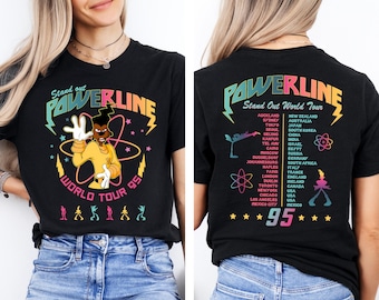 Two Sided Powerline Retro 90s Goofy Movie T-Shirt, Max Goofy Roxanne Powerline Shirt, Disneyland World Tour t-shirt, Birthday Gift