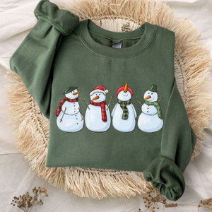 Snowman Sweatshirt, Christmas Sweatshirt, Snowman Tee, Snowman T-Shirt, Christmas Crewneck, Christmas Sweater, Christmas Shirts for Women