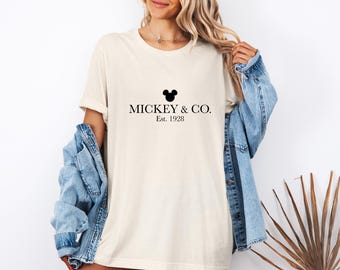 Mickey & Co Shirt, Mickey and Co. Est. 1928 Shirt,Unisex Shirt,Crewneck Shirt, Disney Shirts,Disney Trip Shirt,Disneyland Shirt