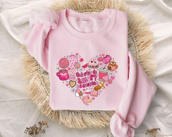 Calorias de amor No Cuentan Valentines Day Sweatshirt, Mexican Valentine Shirt, Valentine's Day Sweater,Concha Valentine's Day Shirt