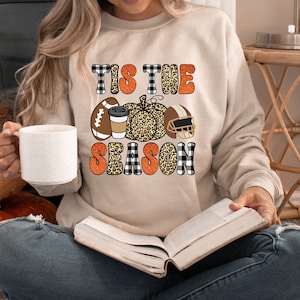 Fall Pattern Tis The Season Shirt, All Fall Vibes Tshirt, Leopard Print Shirt, Fall Lover Gift, Fall Vibes Sweater, Football Season Tshirt