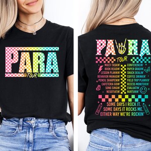 Retro Para Teacher Tour Shirt, Kindergarten Teacher, Best Teacher, ABCD Shirt, School shirt, Teacher Life Shirt, Para Tour T-shirt