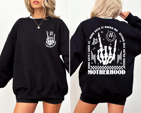 Motherhood Rock Skeleton Sweatshirt, Motherhood Some day I rock it Sweatshirt, Trendy Mom Hoodie, Womens Sweater, Rocking Motherhood Hoodie