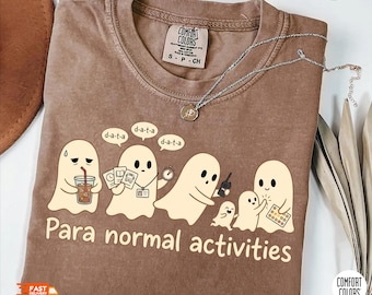 Comfort Colors® Paraprofessional Halloween Shirt,Para Normal Activities Tshirt, Para Pro Fall Tee, Teacher Aide Gifts, Teacher Assistant