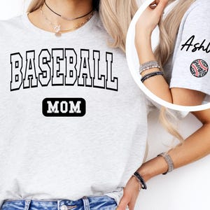 Personalized Baseball Mom Shirt,  Customized Baseball Gifts, Baseball Mama Shirt, Baseball Mom Gifts Custom Baseball mom Shirt