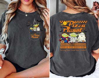 Pizza Planet Halloween Shirt Toy Story Alien Disney Tee Mickey’s Not So Scary Halloween Party Shirt Disneyland Halloween Family Trip Shirt