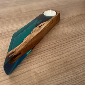 epoxy candle holder, tealight holder, resin night light,Handcrafted Lamp