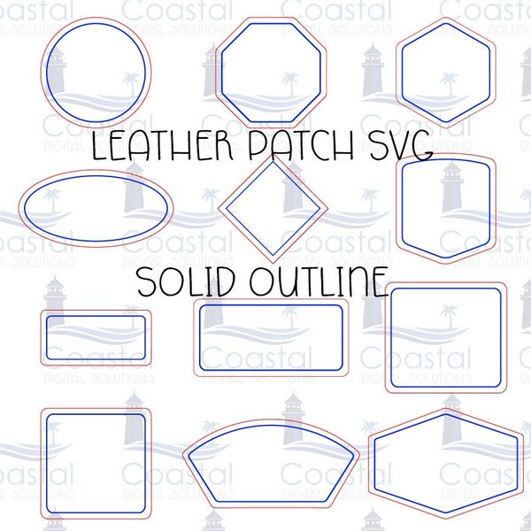 Solid Outline SVG Collection | 15 Unique Hat Patches | Percision Laser-Cut Leather Patch Patterns | Versatile & Creative DIY Hat Projects