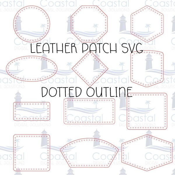 Dotted Outline SVG Collection | 15 Unique Hat Patches | Percision Laser-Cut Leather Patch Patterns | Versatile & Creative DIY Hat Projects