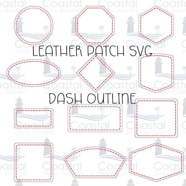 Dash Outline SVG Collection | 15 Unique Hat Patches | Percision Laser-Cut Leather Patch Patterns | Versatile & Creative DIY Hat Projects