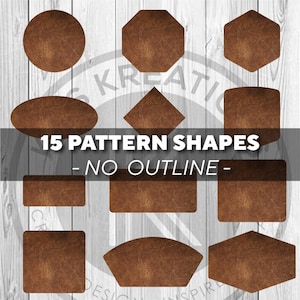 Toppa in pelle SVG / Collezione senza contorno / Cappello in pelle / Cappello toppa / File tagliato al laser / Progetti fai da te / File Glowforge / Download digitale