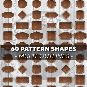 Leather Patch SVG | Outline Collection | Leather Hat | Patch Hat | Laser Cut File | DIY Projects | Glowforge File | Digital Download