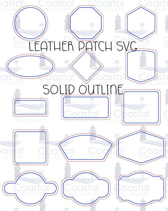 Solid Outline 15 Hat Patches Leather Patch SVG Leather | Etsy Australia