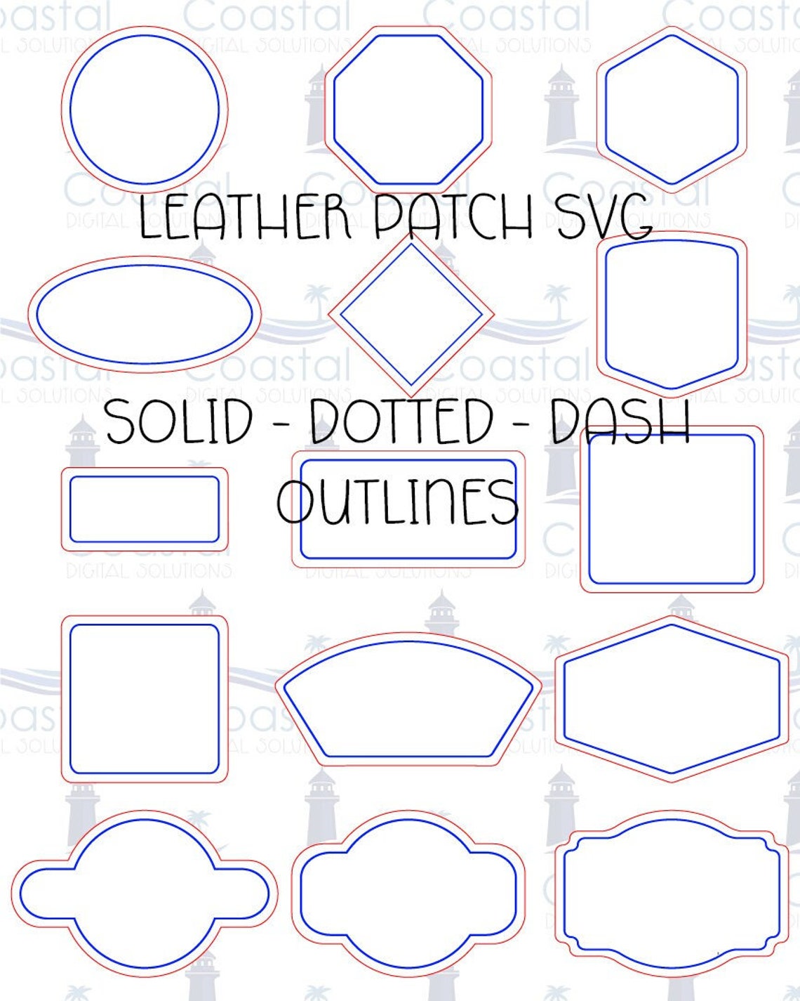 45 Hat Patches Leather Patch SVG Leather Patch Borders - Etsy
