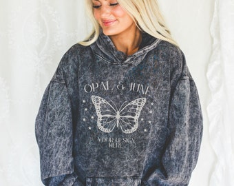 Mineral Black Hoodie Mockup: Photo of Model Wearing Black Colortone® 8300 Hoodie | Cozy Minimalist Mockup, Cute Lifestyle Mock of Hoodie