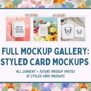 Styled Card Mockup Bundle: All Current and Future Mockup Photos of Styled Cards | Trendy and Colorful Aesthetic Mockup Bundle for Designers