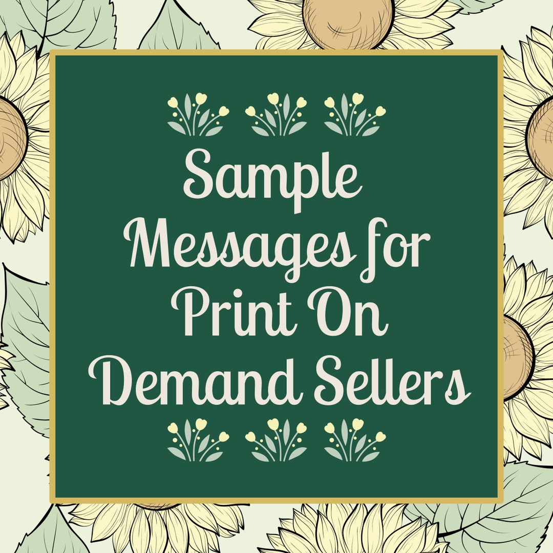 Print on Demand: Customer Service Message Templates (PDF) - Etsy