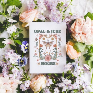 13x18 Karte mit Cottagecore Vibes | Bunter Maximalist Wedding Invite Mock