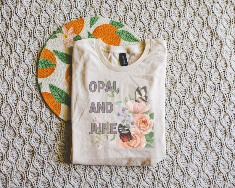 Natural Shirt Mockup: Photo of Folded Natural Gildan 6400 Softstyle T-Shirt | Colorful and Cozy Mockup of Flatlay Tee Shirt, Minimal Mockup image 2