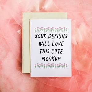 Peppiges 13x18 Kartenmockup: Schattierungen von Pink | Buntes und helles Kartenmodell, bezaubernde Hochzeitseinladung Mockup, gestaltete Hochzeitskarte, lustiges Hochzeitsvibe
