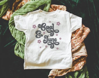 White Toddler Shirt Mockup: Flatlay Photo of White Bella Canvas 3001T Tee Shirt | Colorful and Cozy Boho Cottagecore Mockup, Kids White Tee