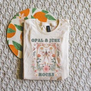Natural Shirt Mockup: Photo of Folded Natural Gildan 6400 Softstyle T-Shirt | Colorful and Cozy Mockup of Flatlay Tee Shirt, Minimal Mockup image 1