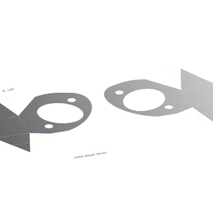 dwg / dxf digital file - Honda CRX ed9 strut bar front rear mountings