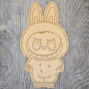 Wooden Labubu Cutout | Labubu Birthday Party Favor | Party Favor Craft