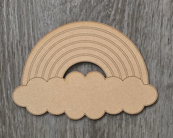 Wooden Rainbow Cutout | Rainbow Birthday Party Favor | Party Favor Craft