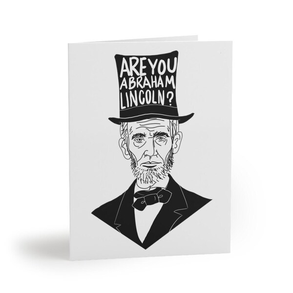 Abe Lincoln Birthday Card Etsy