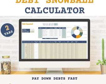 Schuld Schneeball Rechner | Google Sheets Budget Vorlage (Digitaler Download)