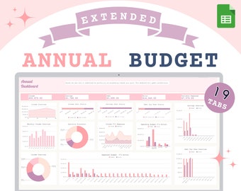 Jährlicher Budgetplaner, Renten Schneeball, Sinkende Mittel Google Sheets (Digitaler Download)