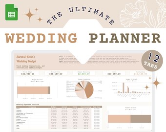 Wedding Guest List Planner Google Sheets Template Etsy
