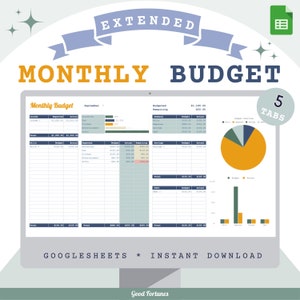 Monthly Budget Spreadsheet with Debt Snowball & Sinking Funds Calculator | GoogleSheets Tracker template, Personal Finance Budgeting Planner