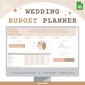 Wedding Budget Spreadsheet | Todo list | Google sheets wedding planning template | Wedding countdown - Wedding Checklist | Digital download