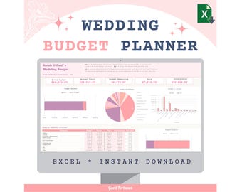 Excel Hochzeitsbudgetplaner, Event-Planer / Hochzeitsplaner (Digitaler Download)