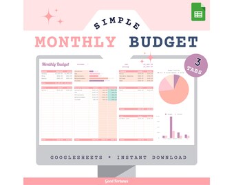 Monthly Budget Spreadsheet Template googlesheets Finance Budgeting Google sheets Financial Planner Expense Budget Tracker
