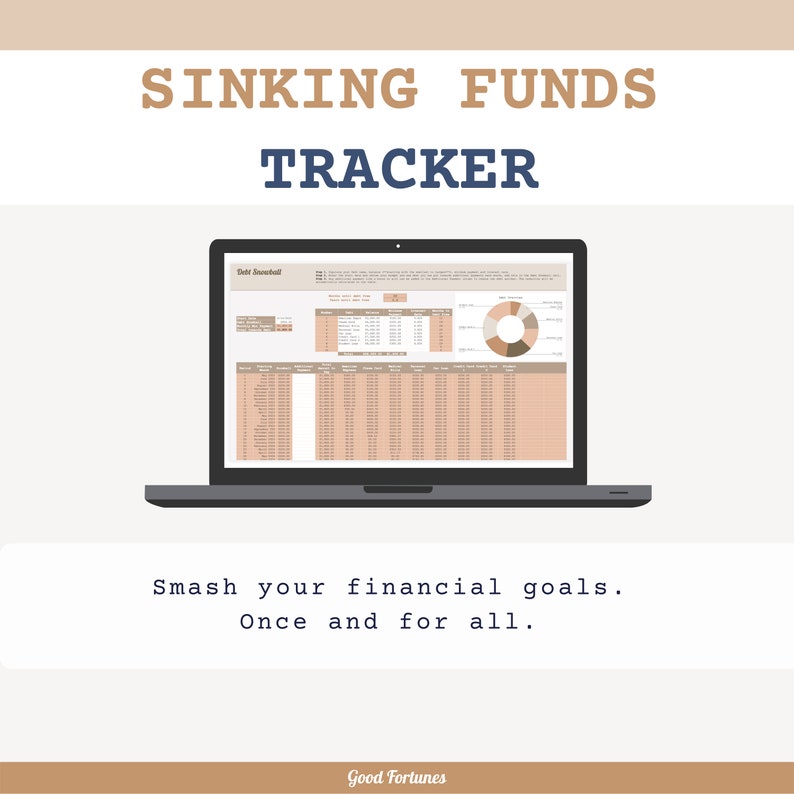 Sinking Funds Tracker Template | GoogleSheets budget Spreadsheet | Savings Goal Tracker | Easy Budgeting | Finance Tracker | Savings Planner.  Image 3