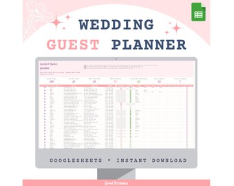 Wedding Guest List Spreadsheet | Seating Plan & RSVP Tracker (Digital Download)