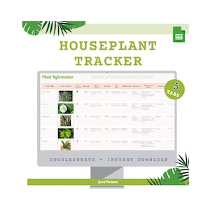 Houseplant Care Tracker | Google Sheets Plant Journal (Digital Download)