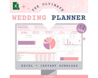 Excel Hochzeitsplaner / Hochzeitsplaner: Budget, Gästeliste, Sitzordnung (Digitaler Download)