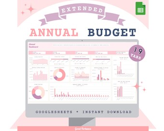 Jahresbudget Google Sheets Vorlage mit Debt Snowball (Digitaler Download)