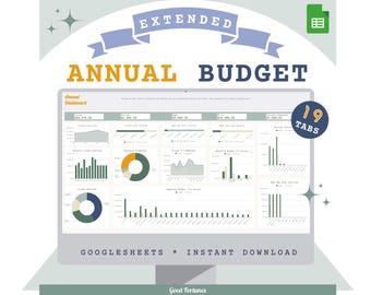 Jahresbudget Google Sheets Vorlage | Debt Snowball & Sink Funds (Digitaler Download)
