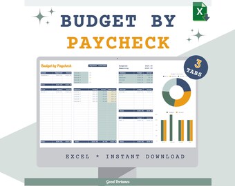 Gehaltsscheck Budget Tabelle | Excel Finan zierung Tracker (Digitaler Download)