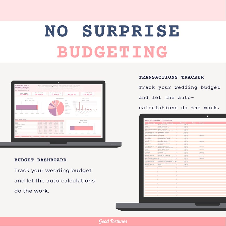 Excel Wedding Planner Spreadsheet: Budget, Guest List, Seating (Digital Download) image 4